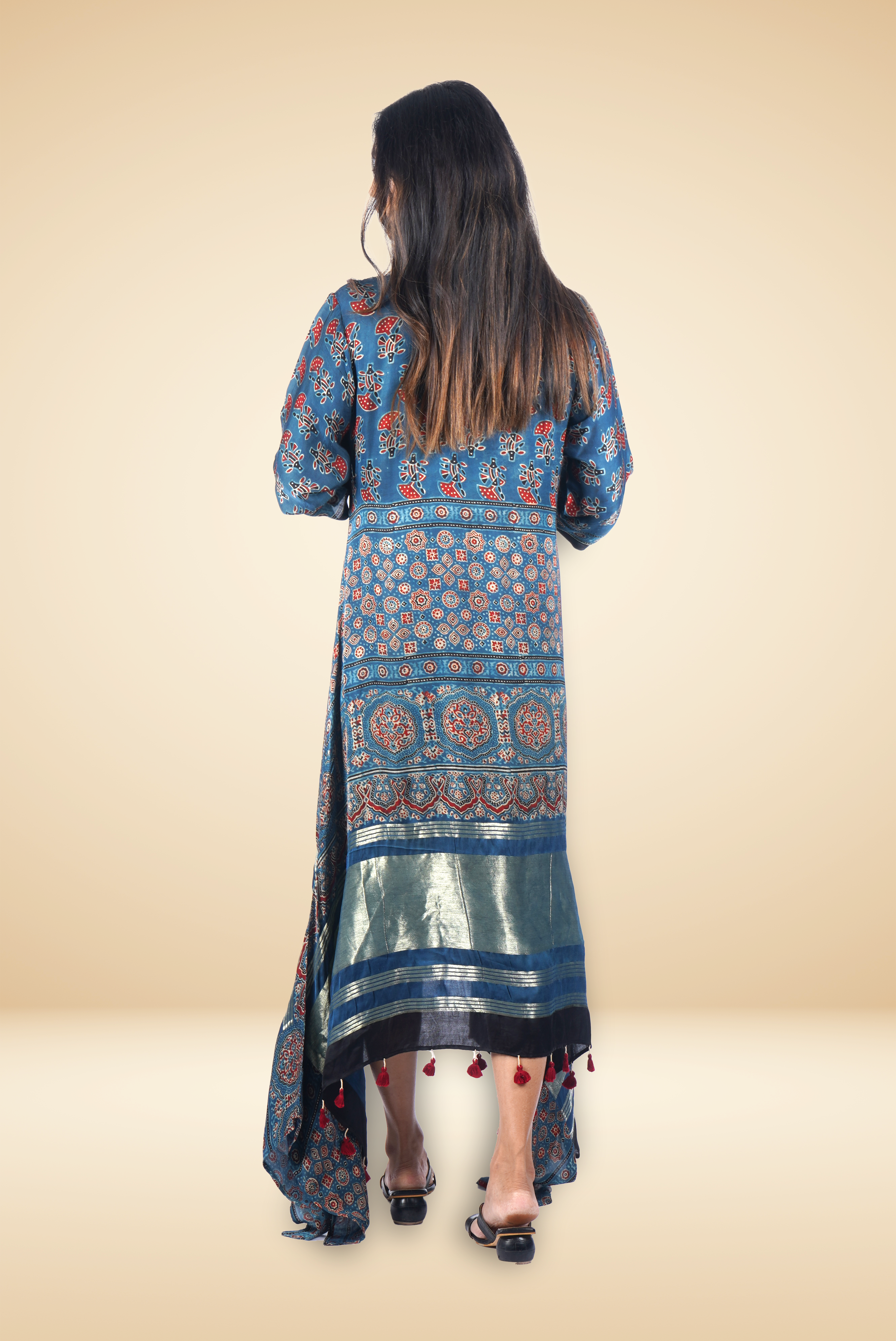 Sapphire Ajrak Majesty Krafted For You Sapphire Ajrak Majesty Krafted For You